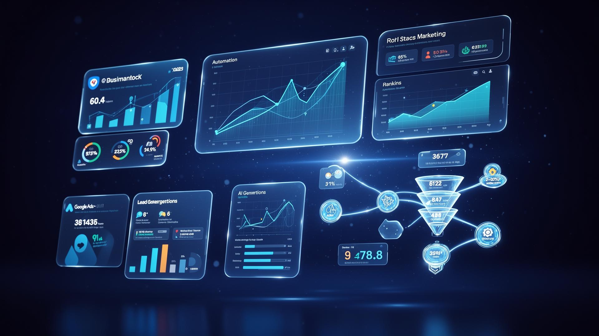 Digital marketing analytics dashboard
